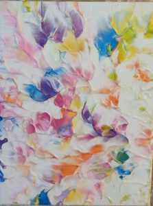 Claudia Joost Acrylbild abstrakt pastell violett lila